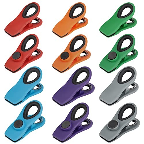 Chip Clips, Magnetic Bag Clips with Air Tight Seal for Food Storage, 12 - Picture 2 of 7