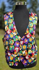 Vintage 90's Looney Tunes Characters 100 Silk Vest Adult Size Large XL 1993