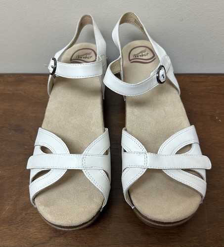 Dansko Season weiße bequeme Leder-Sandale Damengröße 11 EU 41