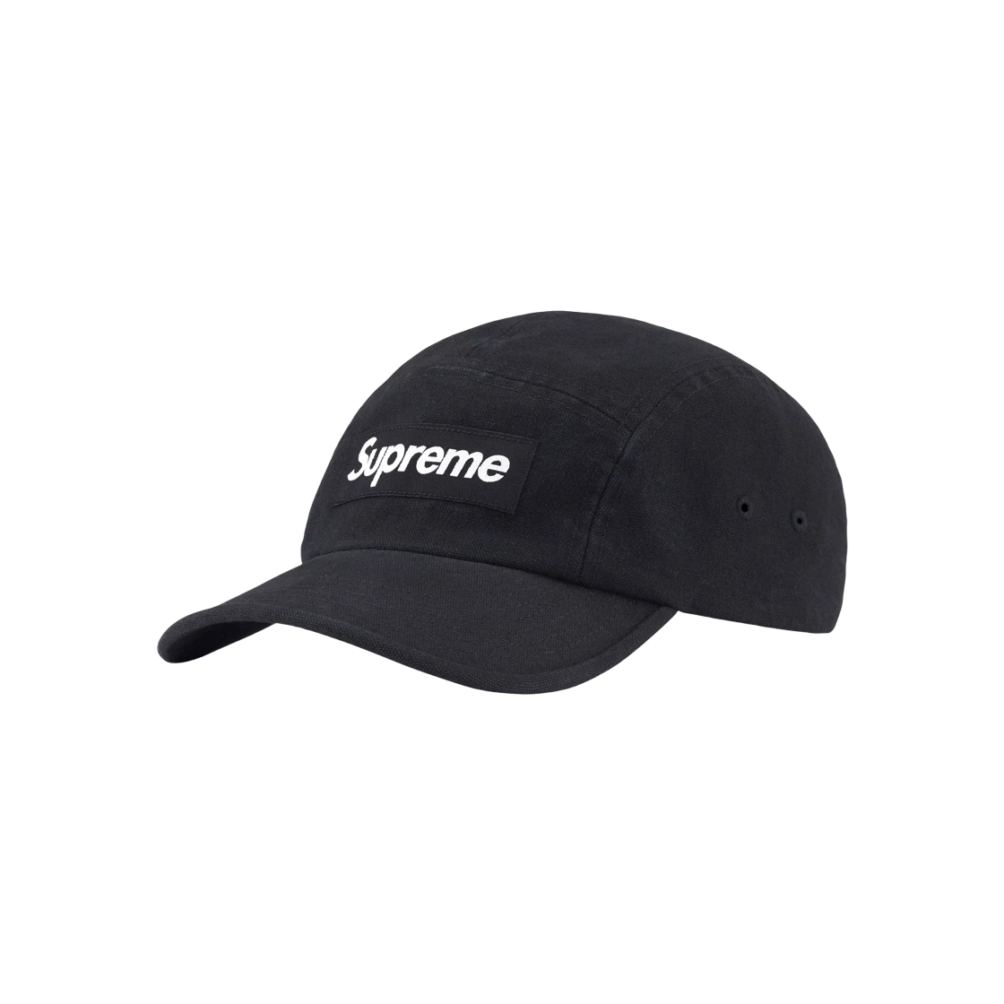 Casquette de camp Supreme en toile lavée noire   24SS