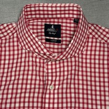 Johnnie-O Top Shelf Button Up Shirt Pink Gingham Men's Large