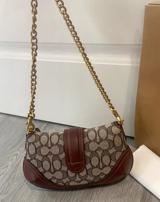 COACH CAN45 Soho Bag 25 In Signature Jacquard Oak Maple Brass