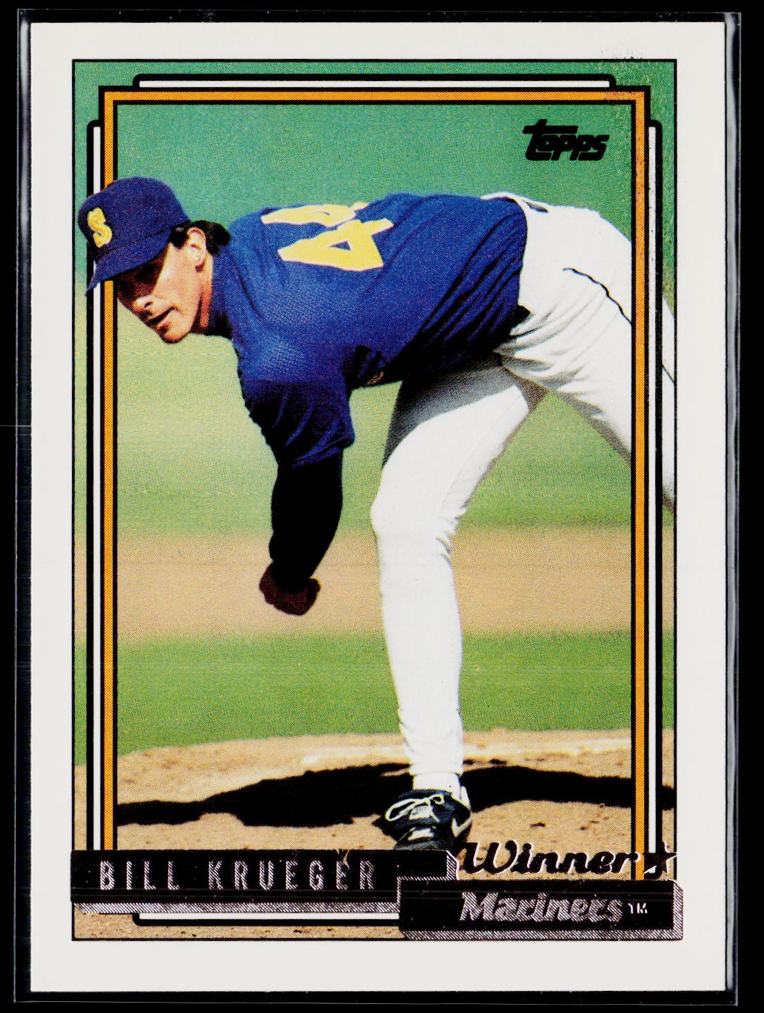 Bill Krueger - 1992 Topps Gold Winners #368 - Seattle Mariners