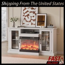 59 Inches Fireplace TV Stand For TVs up to 65 Inches W/ 1500W Electric Fireplace