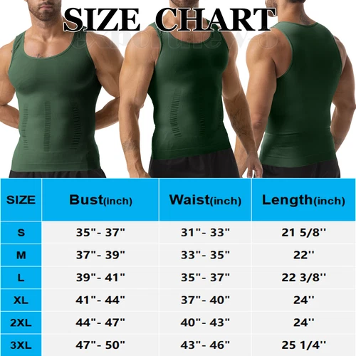 Camiseta de compresión para hombre adelgazante modeladora de cuerpo cuello en V ginecomastia abdomen - Imagen 48 de 49