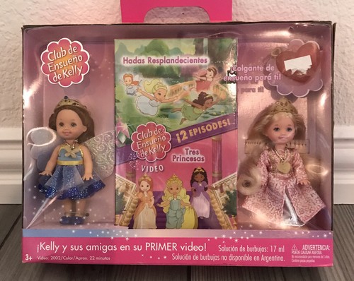 Vintage Spanish Kelly Doll Set With VHS Tres Princesas Video Princess Dolls New - Picture 1 of 7