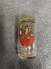 Vintage 1984 Indiana Jones Temple Of Doom Mola Ram 7up Glass