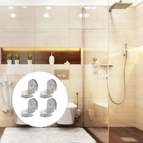 4 Pcs Glass Clamp Fixing Clip Stainless Steel Clamps Double Side