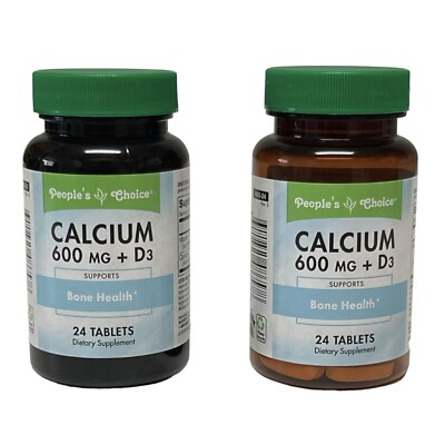 People's Choice Calcium 600 + Vitamin D3  Bone, Breast Health 24 Tablets