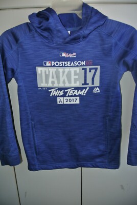 Los Angeles Dodgers Boys Small 2017 Post Season Hoodie Majestic