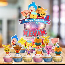 PLIM CUSTUM CUPCAKE CAKE TOPPER BIRTHDAY SUPPLIES DECORATION THEME FAVOR LIGHT