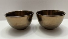 Bronze Bowls Trinket Candy Dish 4 3/8" Ceramic Artesia Set Of 2