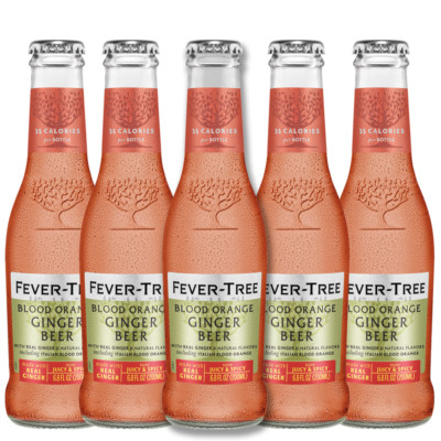 Fever Tree Premium Refreshingly Pack of Blood Orange Ginger Beer 5 Pack