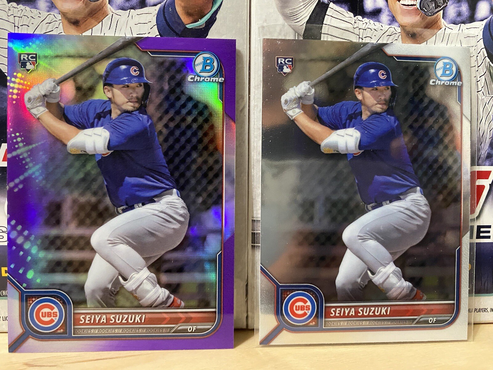 2022 Bowman Chrome Seiya Suzuki Cubs #69 Purple Refractor /250 Rookie w Bonus RC