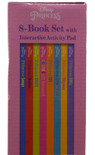Disney Princess 8-Book Library Box Set with electronic interactive activity pad