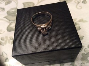 Diamond White Gold 14k Cocktail Ring - size 8