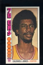 1976-77 TOPPS BASKETBALL JUMBO CARD CALDWELL JONES #112 NM-MT 76ers