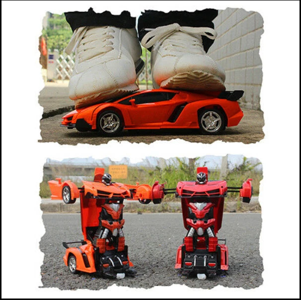 Weihnachten Kinde Spielzeug Transformer Auto Rennauto Roboter mit Fernbedienung - Bild 4 von 4