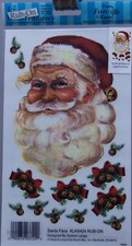 E-Z Rub-On Santa Face Transfer Scrapbook NEW
