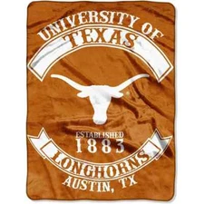 Texas Longhorns Plush Blanket, 60”x80” - Warm & Soft NCAA BLANKET