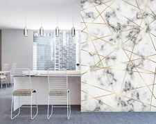 3D Marble Line Art G2814 Wallpaper Wall Murals Removable Self-adhesive Honey