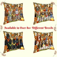 Fall Festival Gathering Pillows, Dogs, Cats, Pet Photo Pillows, Home decor gifts