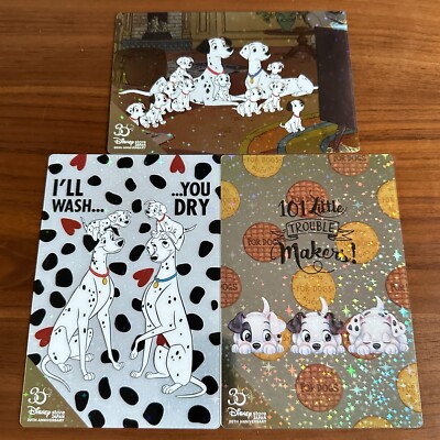 Disney Store JAPAN 30th Hologram Plastic Postcard Set 101 Dalmatians