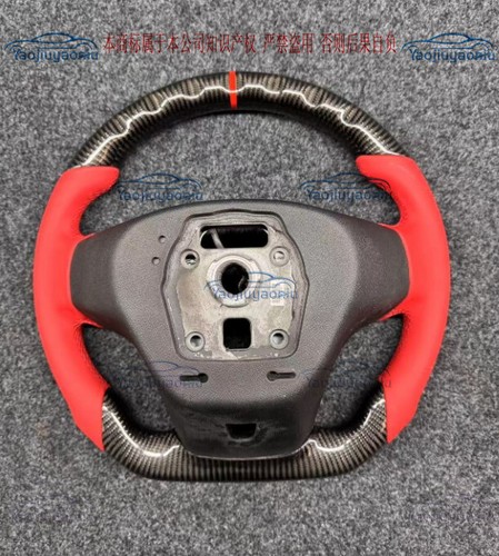 Real Carbon Fiber NAPA Leather Steering Wheel For 2012-2015 Chevrolet Camaro ZL1 - Picture 4 of 4
