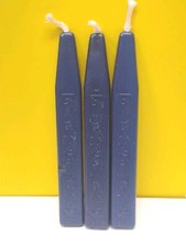 Vintage Sealing Wax Candle Lot Of 3 Blue Traditional Stamp / Seals Unused