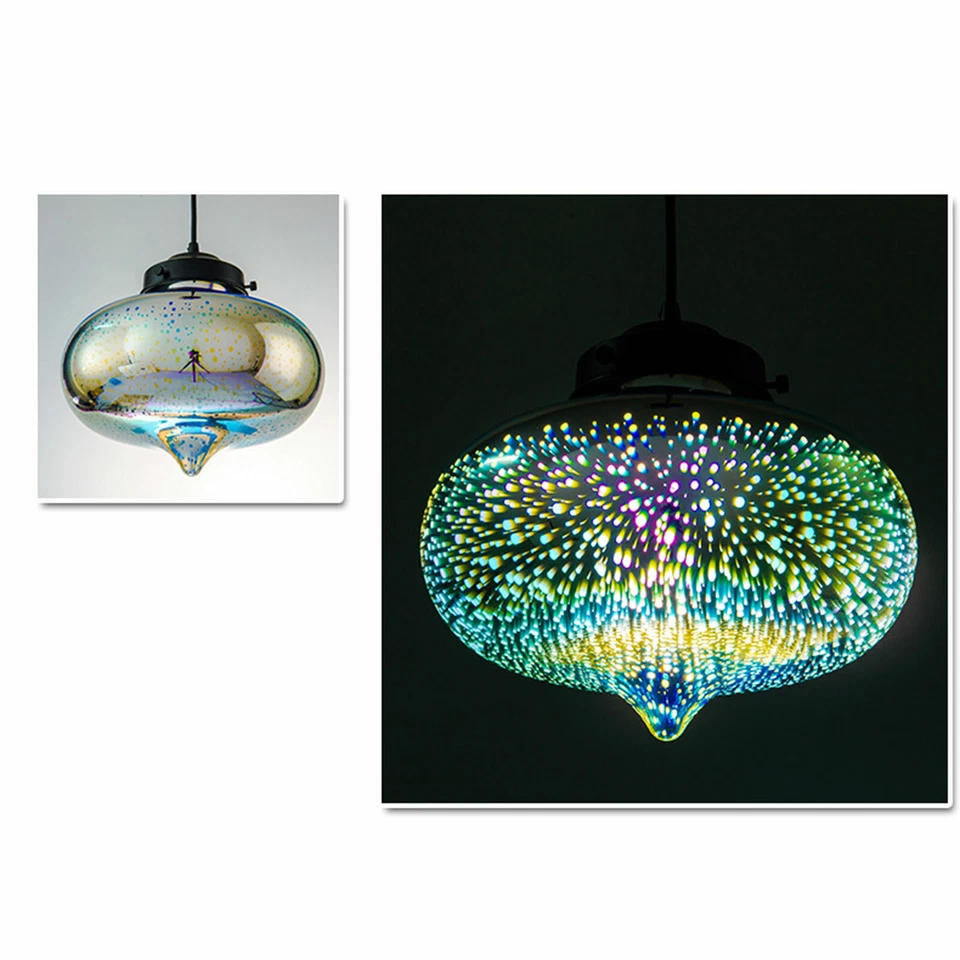 Modern Ceiling Light 3D Colorful Glass Fireworks Pendant Lamp Chandelier Fixture - Image 2 of 4