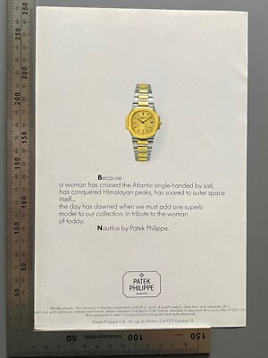Nautilus by Patek Philippe Original 1981 Vintage Watch Werbung Reklame advert