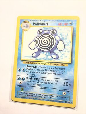 POLIWHIRL - 38/102 - Base Set - Pokemon Card - NM