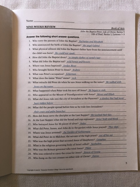 Abeka 8th Grade Bible Book Of Acts TEST KEY EBay abeka-8th-grade-bible-book-of-acts-test-key-ebay
