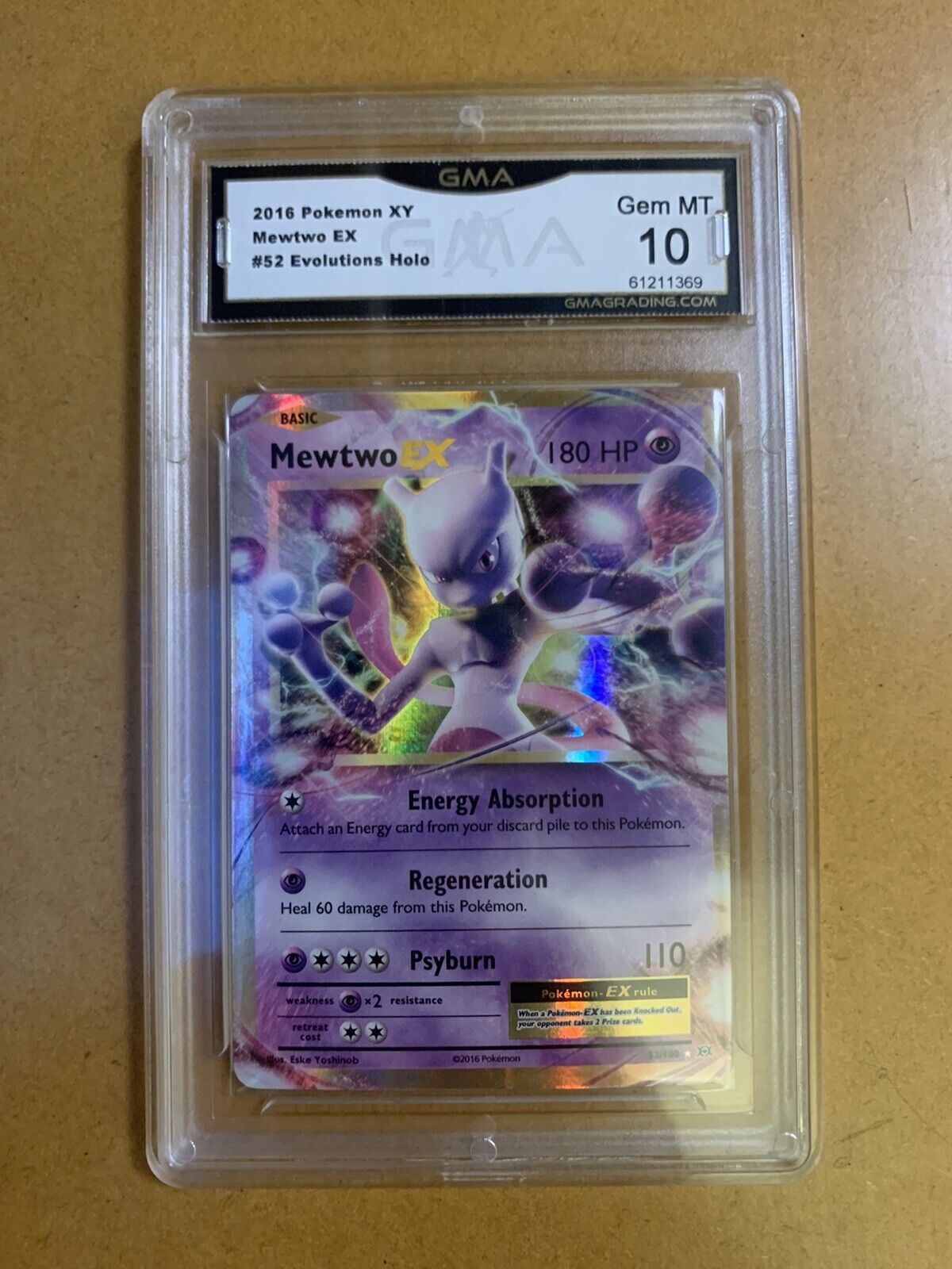 Pokémon - Mewtwo-EX (52/108) - Evoluções XY - Holo 