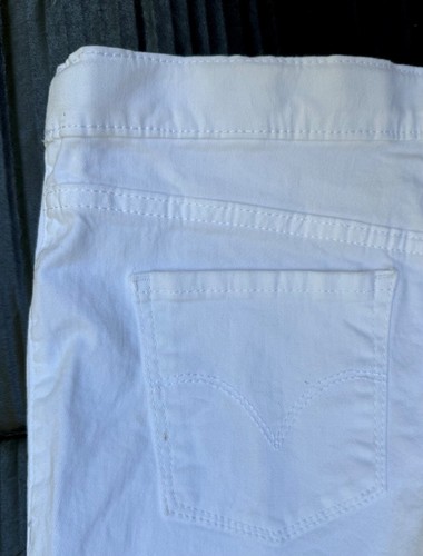 Levi's FLEX Girls Mid-Rise Super-Slim Pull-On Stretch White Cotton Jeggings 14 - Picture 4 of 7