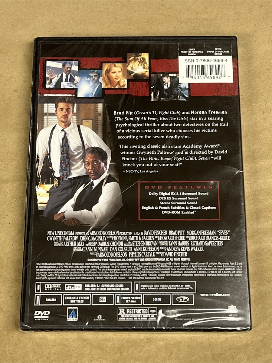 Seven (DVD, 1995) 794043698927| eBay