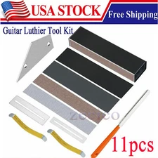 Guitar Luthier Tool Kit File Fret Crowning Rocker Fingerboard Grinding Level 11p