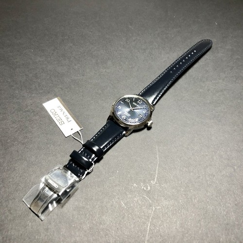 SEIKO Presage SRPE43J1 Automatic Leather Cocktail Manhattan Blue Japan Made - Picture 2 of 11