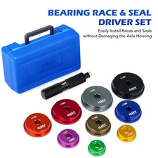 OMT 10pc Bearing Race and Seal Driver Tool Set Aluminum Bearing Press Tool Kit