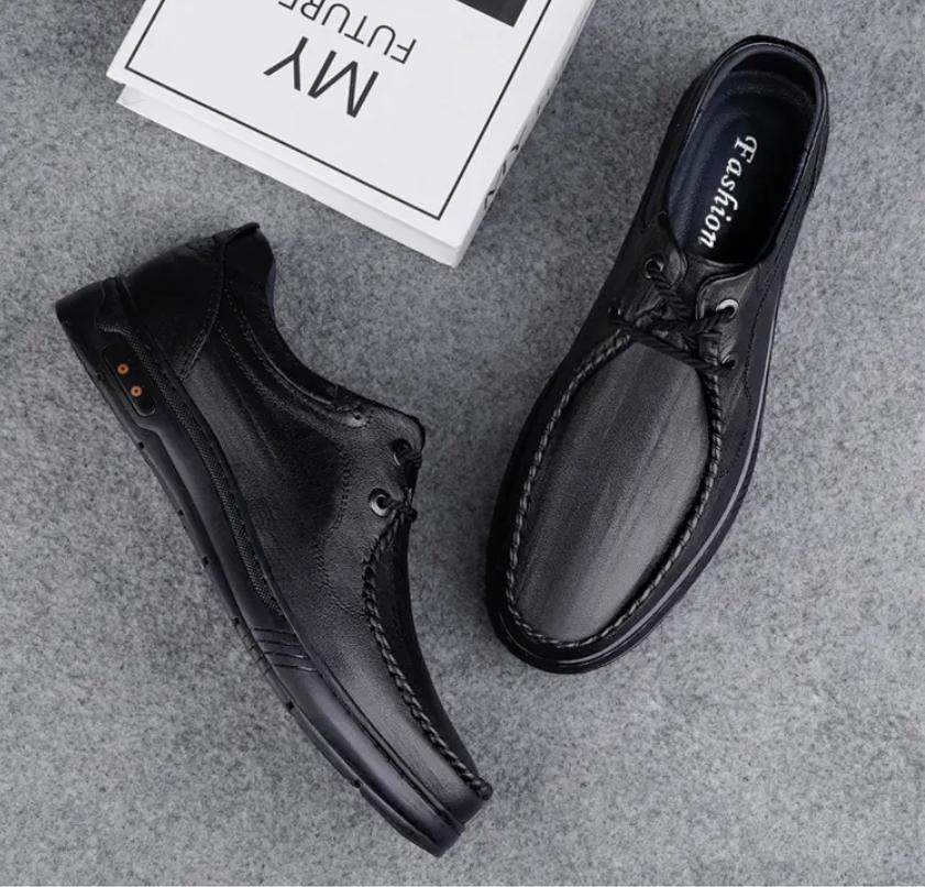 SAOLA Mocassini business retrò da uomo britannici punta rotonda in pelle scarpe casual nuove