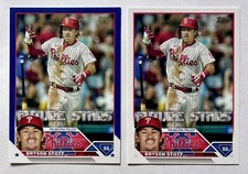2023 Topps #295 BRYSON STOTT Phillies Future Stars (Base + Blue Refractor) 🔥