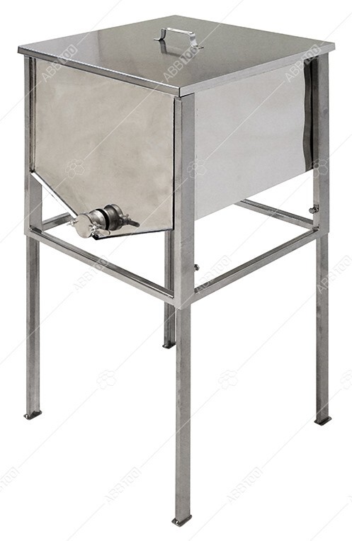 Entdecklungstisch für Waben 0,5 m mit flachem Korb - Edelstahl - Modell 1655N