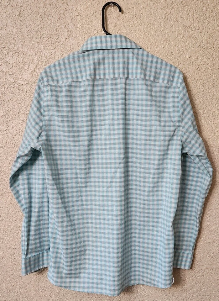 Camisa de vestir Michael Kors a cuadros Airsoft elástica gris aguamarina para hombre 15 32/33 Foto 2 de 4