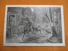 1894 Revolutionary War  Print- Paul Revere's Ride, April 19, 1775 - FRAME 4 GIFT