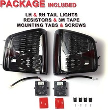 For 94-2004 Chevy S10 Gmc Sonoma Black Rear Brake Lamps Replacement Tail Lights