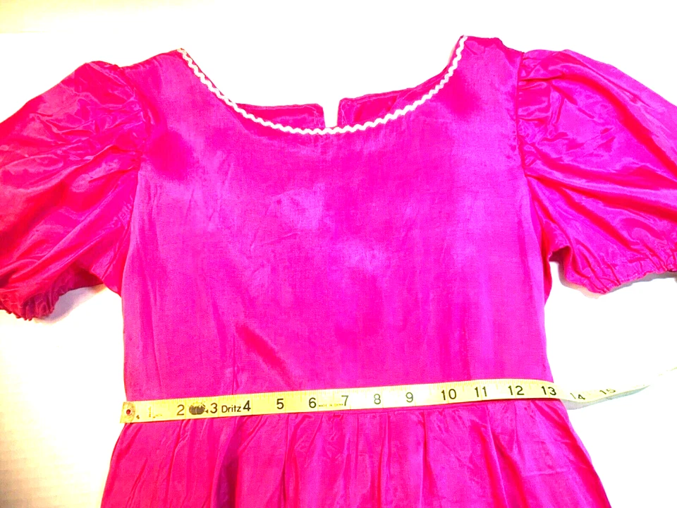 Disfraz de princesa rosa vintage hecho a mano talla grande sombrero con joyas con tren Foto 4 de 4