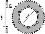 Pignon arrière JTR805.50 en acier pour moto Suzuki TS 125R
