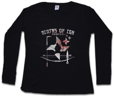 NINJAS OF IGA DAMEN LANGARM T-SHIRT Mie Kinki Japan Hanzo Ishu Iga kuni Samurai