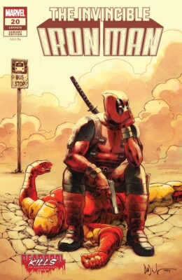 Marvel Comics  The Invincible Iron Man  #20 (2024) Deadpool Kills Variant Cover