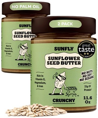 SUNFLY Sunflower Butter, Vegan, Nut-Free, High Protein 23.2 Ounce (Pack of 1) 